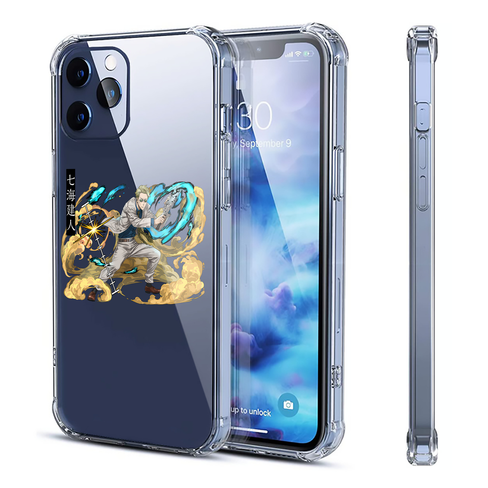 （画像用） 呪術廻戦 Jujutsu Kaisen 【iPhone 12シリーズ対応】透明スマホケース（クリアソフトケース）